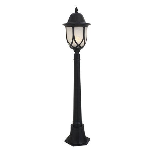 Lantern 6 Panel Alab. 1 Lt Pole Black - Livestainable.co.za