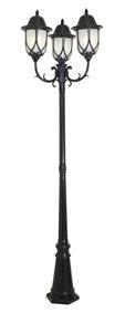 Lantern 6 Panel Alab. 3 Lt Pole Black - Livestainable.co.za