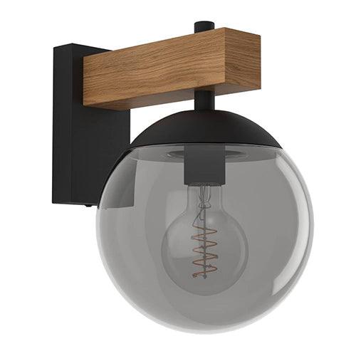 Bufalata Outdoor Wall Light Black/Brown E27 1x40w - Livestainable.co.za