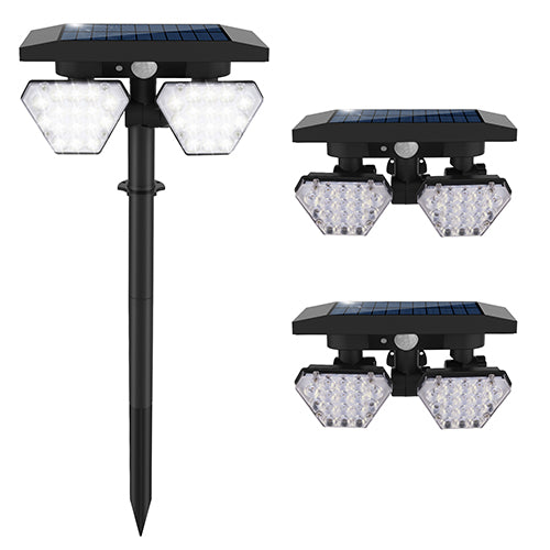 Eurolux Solar Spot/Spike Light Combo Black Led
