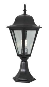 Lantern 6 Panel Pedestal Black - Livestainable.co.za