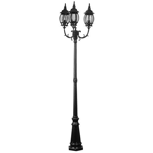 Lantern 8 Panel 3 Lt Pole Black - Livestainable.co.za