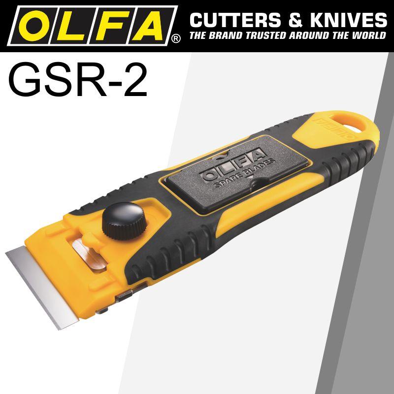 Olfa Compact Slim Glass Scraper S/Steel Blade 40 Mmx18 Mm Inc 6 Blades - Livestainable.co.za