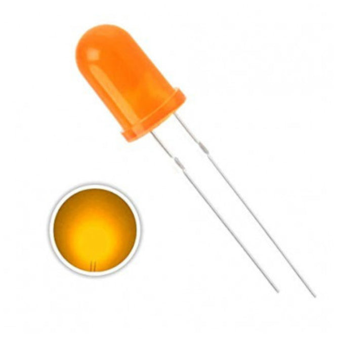 Led 5mm Diffused Amber 603nm Cz504 Y