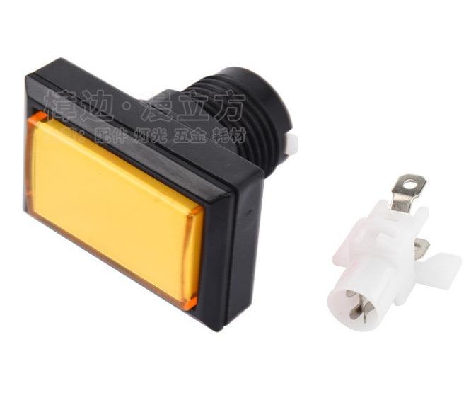 Rectangular Push Button Mom Illum Yellow 50x33mm 240492 - Livestainable.co.za