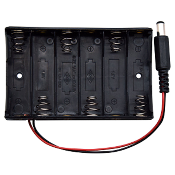 Battery Holder 6x Aa With Dc Jack On Wire Lead Or0266