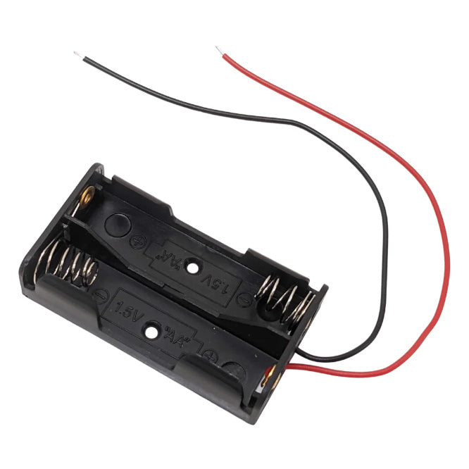 Battery Holder For 2x Aa W/Wire Leads Orum 3 X2
