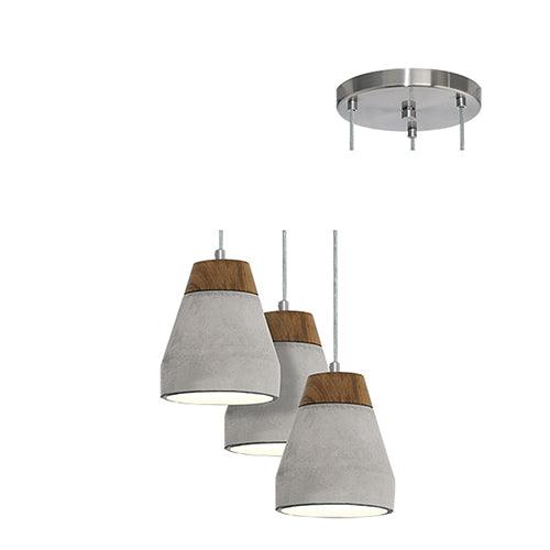 Tarega 3 Lt Pendant 200mm Grey/Brown - Livestainable.co.za