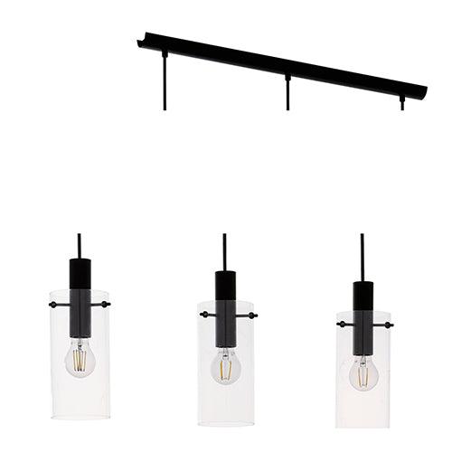 Montefino 3 Lt Pendant 710mm Black - Livestainable.co.za