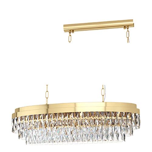 Valparaiso 10 Lt Pendant 905mm Gold/Crystal - Livestainable.co.za