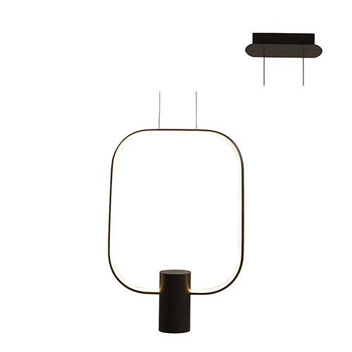 Aurora Square Pendant 230mm Black - Livestainable.co.za