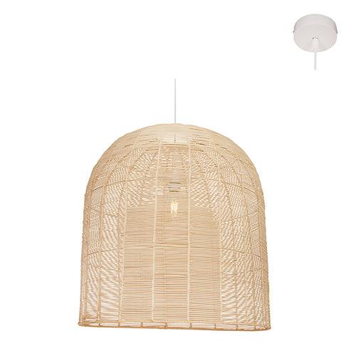 Tesse 420 Pendant Nature Woven Rattan E27 1x60w - Livestainable.co.za