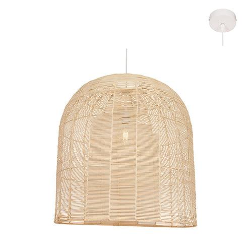 Tesse 630 Pendant Nature Woven Rattan E27 1x60w - Livestainable.co.za