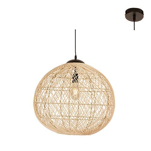 Souira 500 Pendant Nature Woven Rattan E27 1x60w - Livestainable.co.za