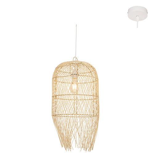 Analia B Pendant Nature Woven Rattan E27 1x60w - Livestainable.co.za