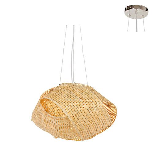 Neda 350 Pendant Nature Woven Bamboo E27 1x60w - Livestainable.co.za