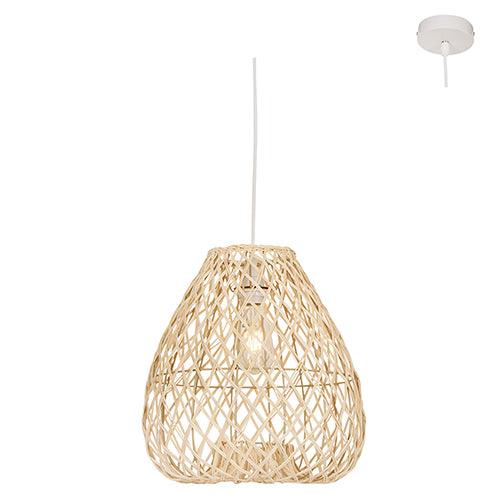 Albert Nal Pendant Nature Woven Rattan E27 1x60w - Livestainable.co.za