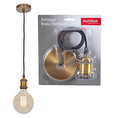 Pendant Aluminium Antique Brass E27 Ce Lampholder - Livestainable.co.za