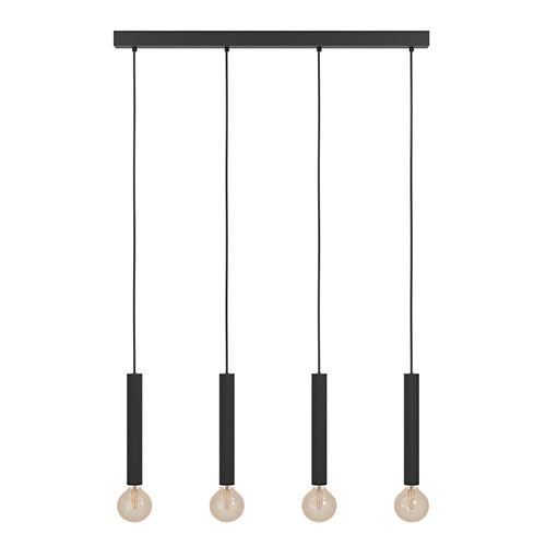 Cortenova 4 Lt Pendant Black E27 4x60w - Livestainable.co.za