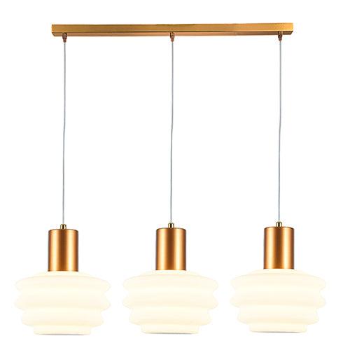 Beehive Trio Pendant White & Brass Led 18w 3000 K - Livestainable.co.za