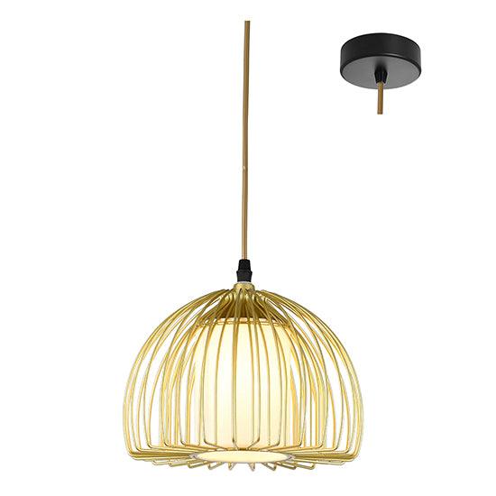 Sunbeam Small Pendant White/Gold E27 1x40w - Livestainable.co.za