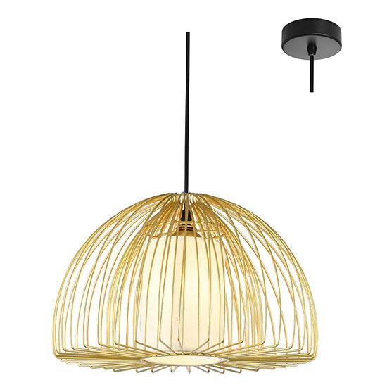 Sunbeam Large Pendant White & Gold E27 1x40w - Livestainable.co.za