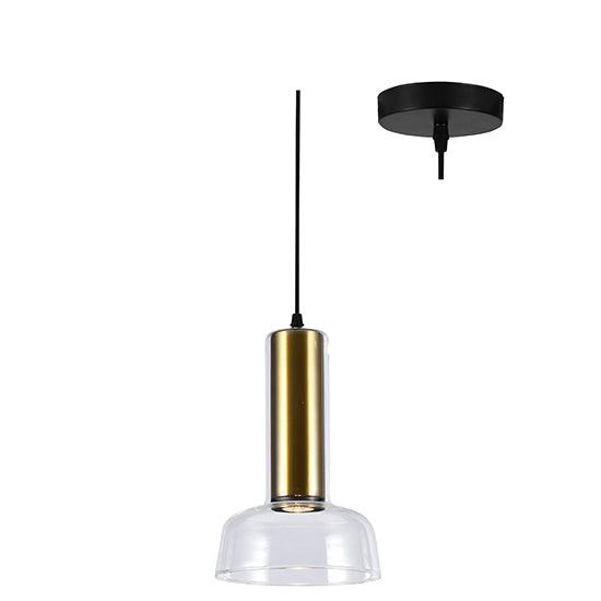 Zenith Glass Pendant Brass Gu10 Led 15w - Livestainable.co.za