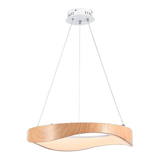 Ellipse Pendant Wood Print Led 23w 3000 K - Livestainable.co.za