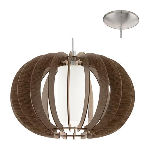 Stellato1 Pendant 405mm Dark Wood - Livestainable.co.za