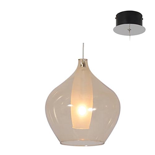 Nebula 1 Lt Pendant 165mm Amber Glass - Livestainable.co.za