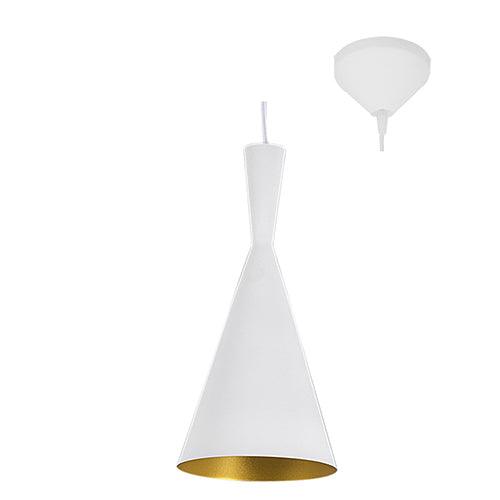 Industria Pendant 190mm White/Gold - Livestainable.co.za