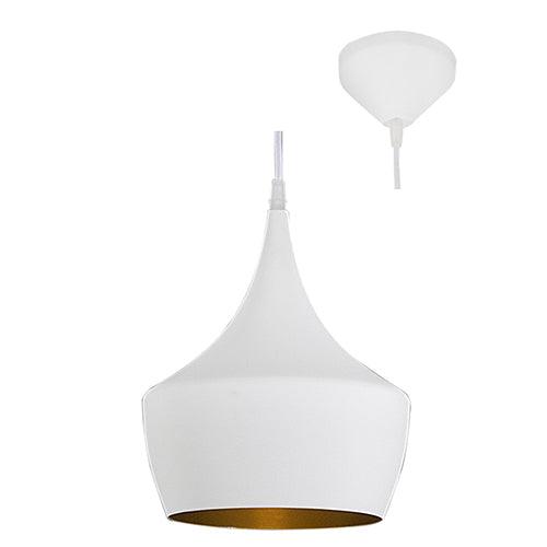 Industria Pendant 240mm White/Gold - Livestainable.co.za