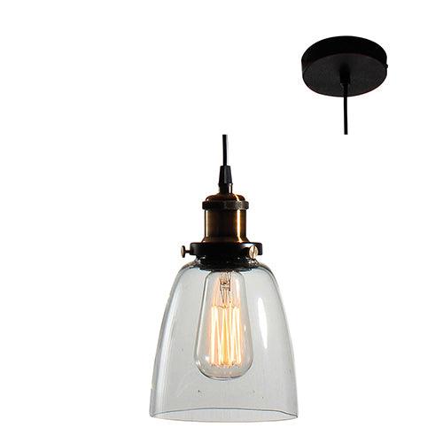 Farmhouse Pendant 140mm Clear Glass - Livestainable.co.za