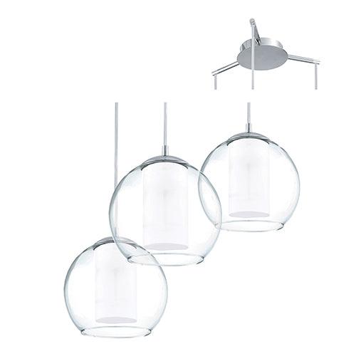 Bolsano 3 Lt Pendant 505mm Chrome - Livestainable.co.za