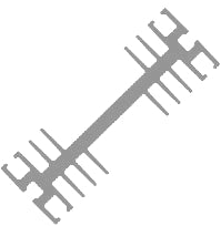 Heatsink W Shape P5 Nat 130mm P5 130mm Dbk