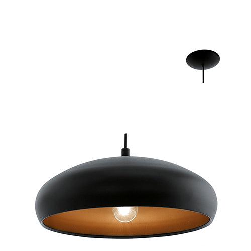 Mogano1 Pendant 400mm Black/Copper - Livestainable.co.za