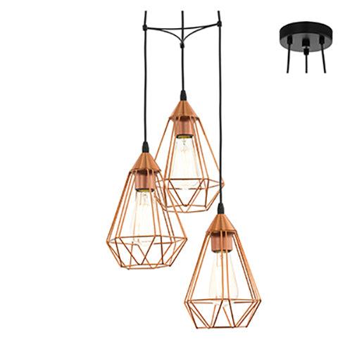 Tarbes 3 Lt Pendant 310mm Copper - Livestainable.co.za