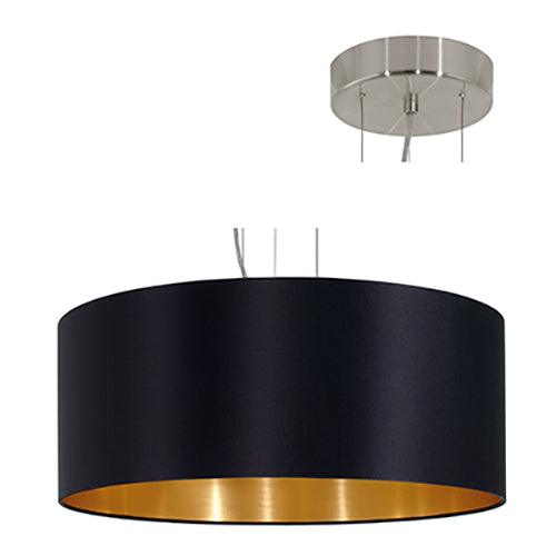 Maserlo Pendant 530mm Black/Gold - Livestainable.co.za