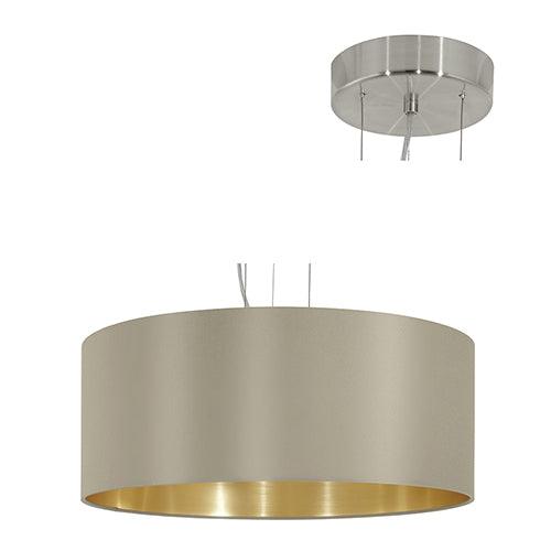 Maserlo Pendant 530mm Taupe/Gold - Livestainable.co.za