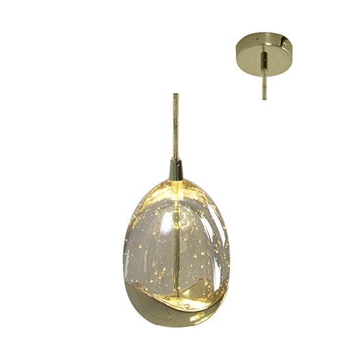 Dew Drop 1 Lt Pendant 120mm Gold - Livestainable.co.za