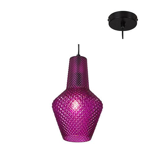 Milano Pendant 180mm Pink Glass - Livestainable.co.za