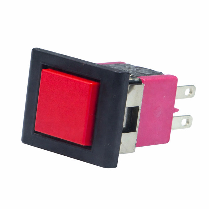 Push Button Switch Dpdt On Mom Sol Black Body & Red Button P8702 F22 A 32 Bq E H Z54