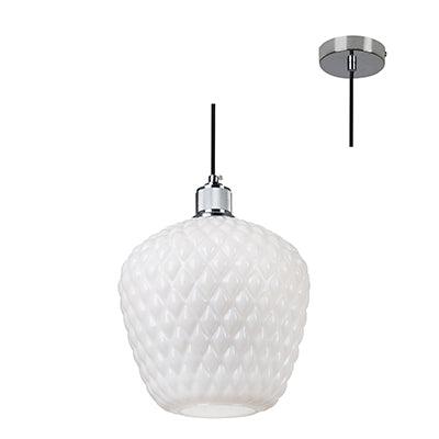 Oslo Pendant 180mm White Glass - Livestainable.co.za