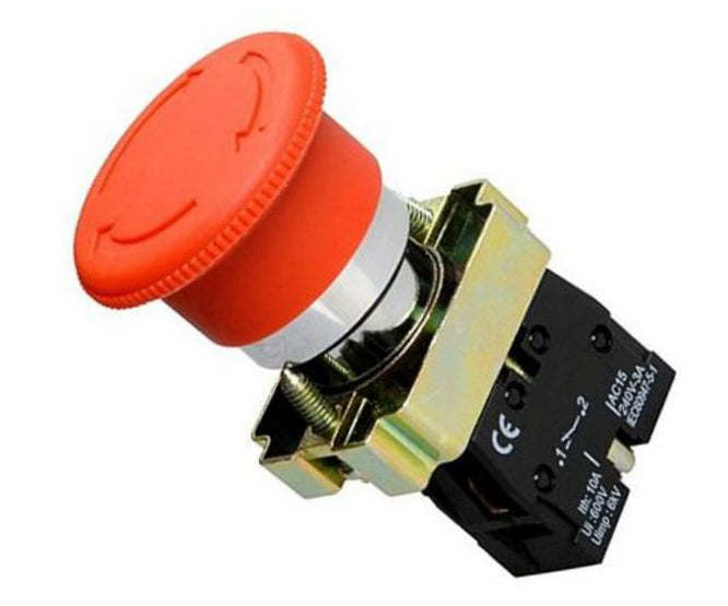 22mm Normally Closed Mushroom Head Emergency Stop 400 V 15 A Pb Adp2 Bs542