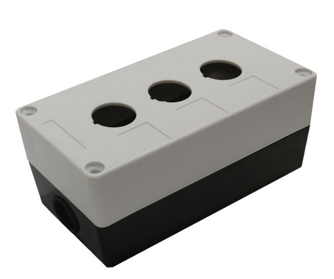 Push Button Enclosure Pvc Grey 3 Hole Ip65 Pb Bx3 22