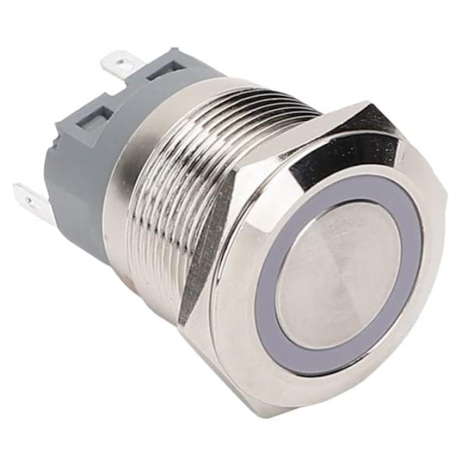 22mm Push Button Switch Mom Spdt Iillum Green 220 Vac 5 A Pb Steel Ill Mom G