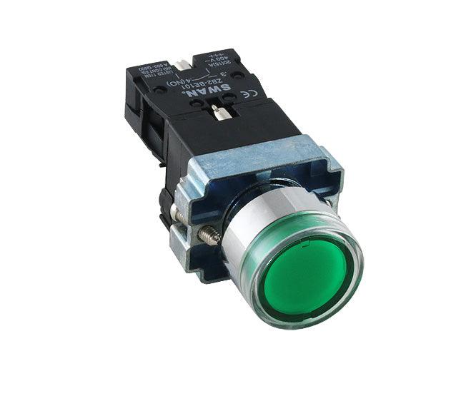 22mm Push Button Illuminated Green 220 Vac No Pb Xb2 Bw3361 G - Livestainable.co.za