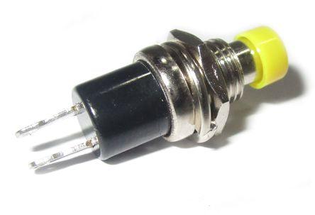 Push Button Switch N.C. Spst 0.5 A/250 V Yellow Solder M7 181279 - Livestainable.co.za