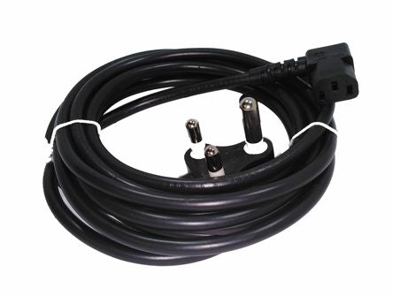C13 Socket R/A Dedicated Power Lead Iec 3 Pin Plugtop 4m Pc Mae6 A9 Rcic13 Bk4