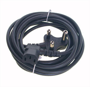 C13 Socket R/A Dedicated Power Lead Iec 3 Pin Plugtop Black 4m Pc Mae6 A9 Lcic13 Bk4